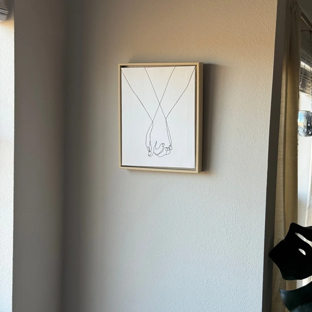 Opalhouse Sketch Hands Framed Canvas